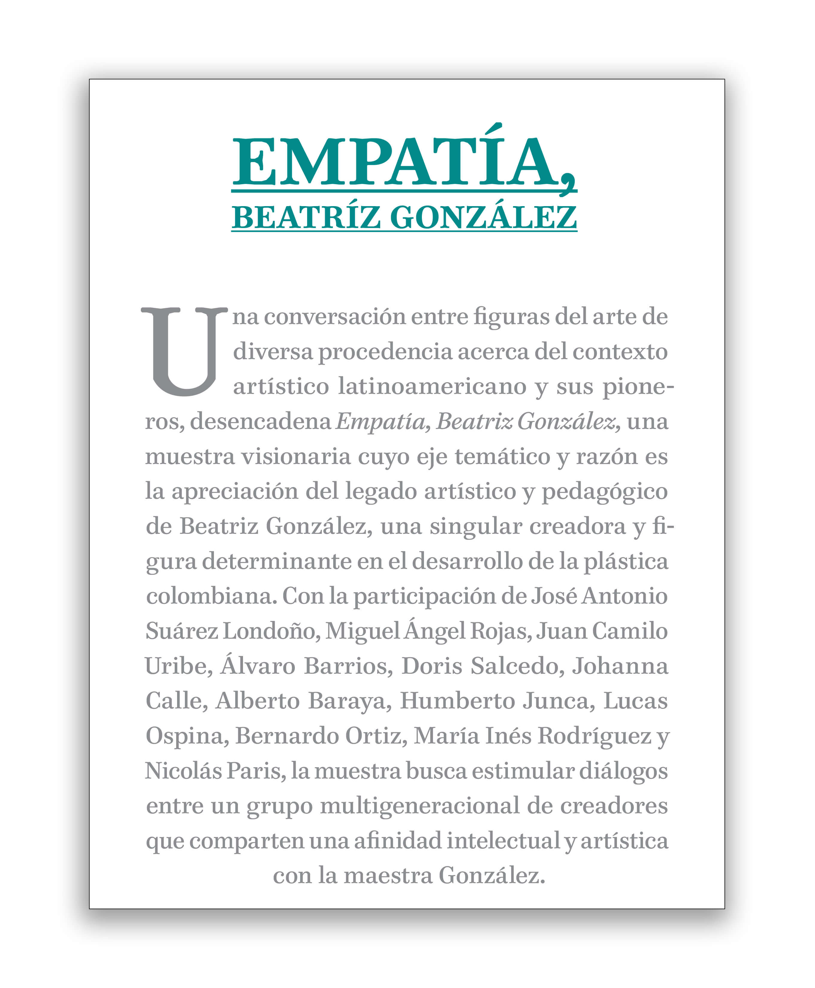 Empatía, Beatriz González